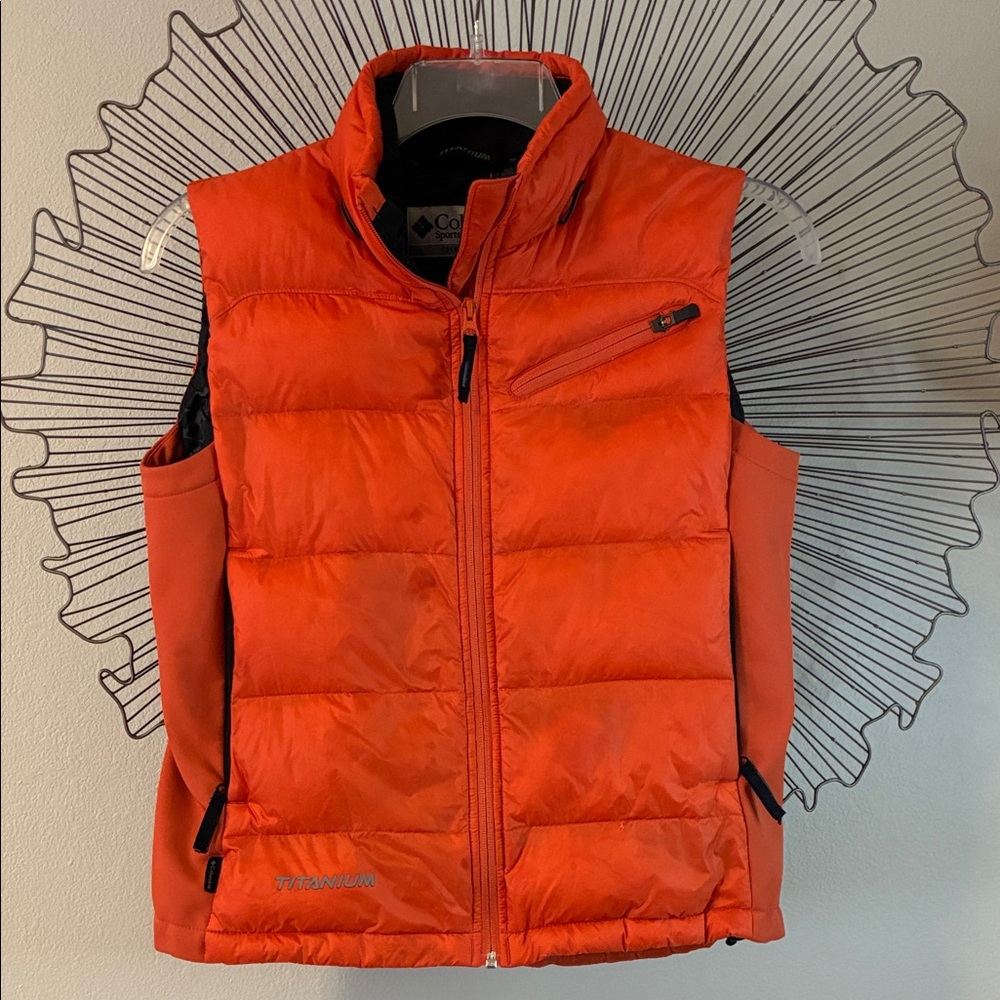 Columbia Titanium Puffer Vest Blaze Orange size M